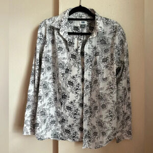 Floral button down dress shirt